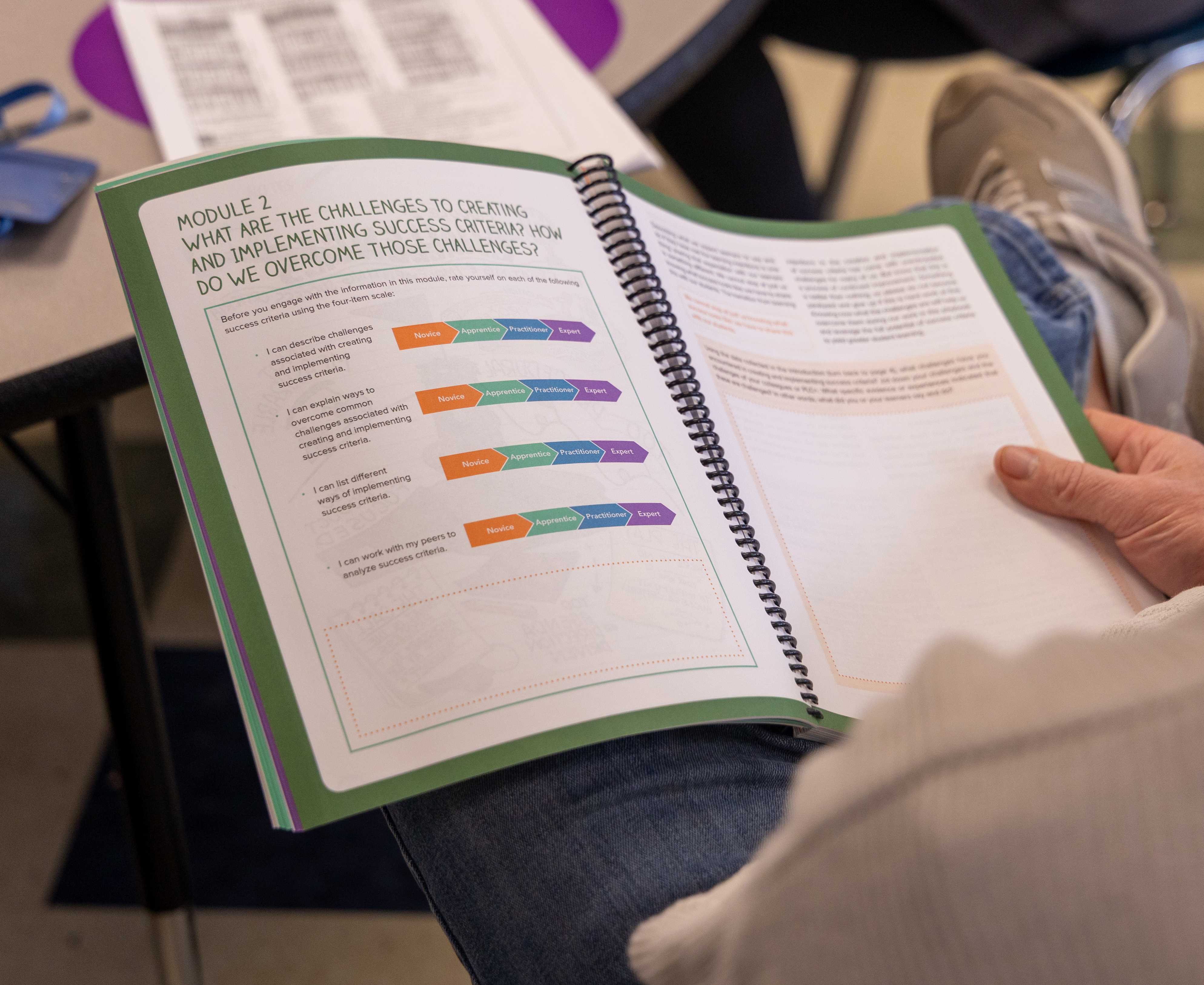 Success Criteria booklet page